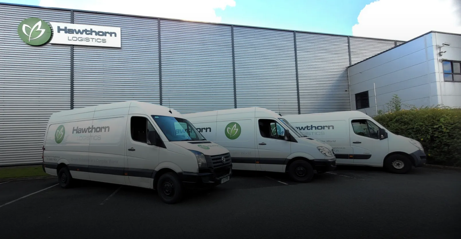 Courier service vans for local and international deliveries